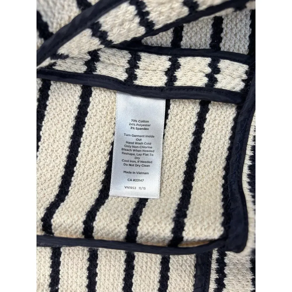 Women's TALBOTS‎ XS Striped Blazer Cardigan Jacket Cotton Polyester Spandex